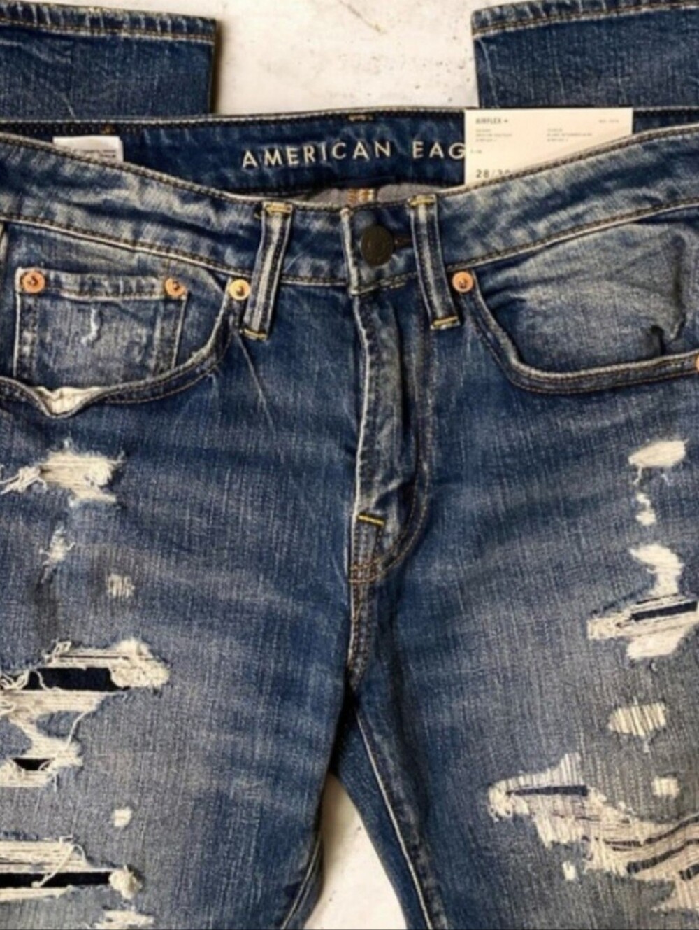 AMERICAN EAGLE | AirFlex+ Men's Patched Skinny Jeans